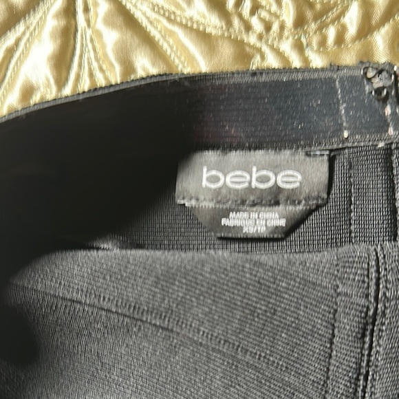 Bebe Black and White Strapless Bodycon Dress - Picture 2 of 9